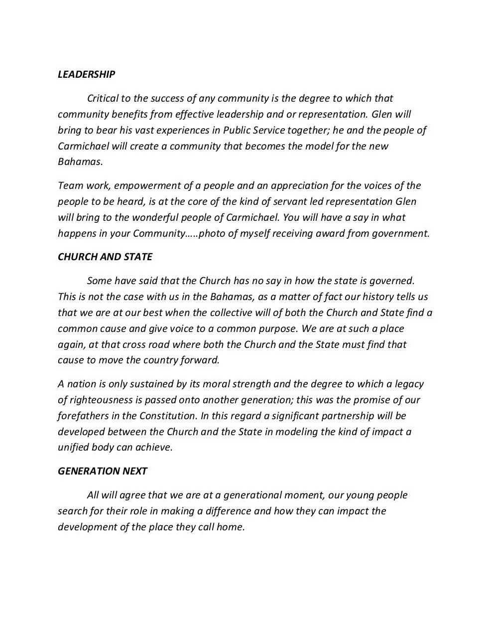 Page 2 of 5, CITY 2000 PLAN