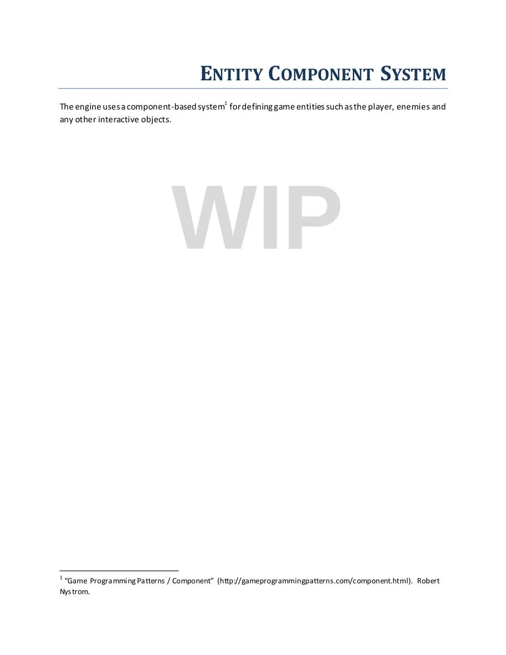 Page 1 of 3, Entity Component System