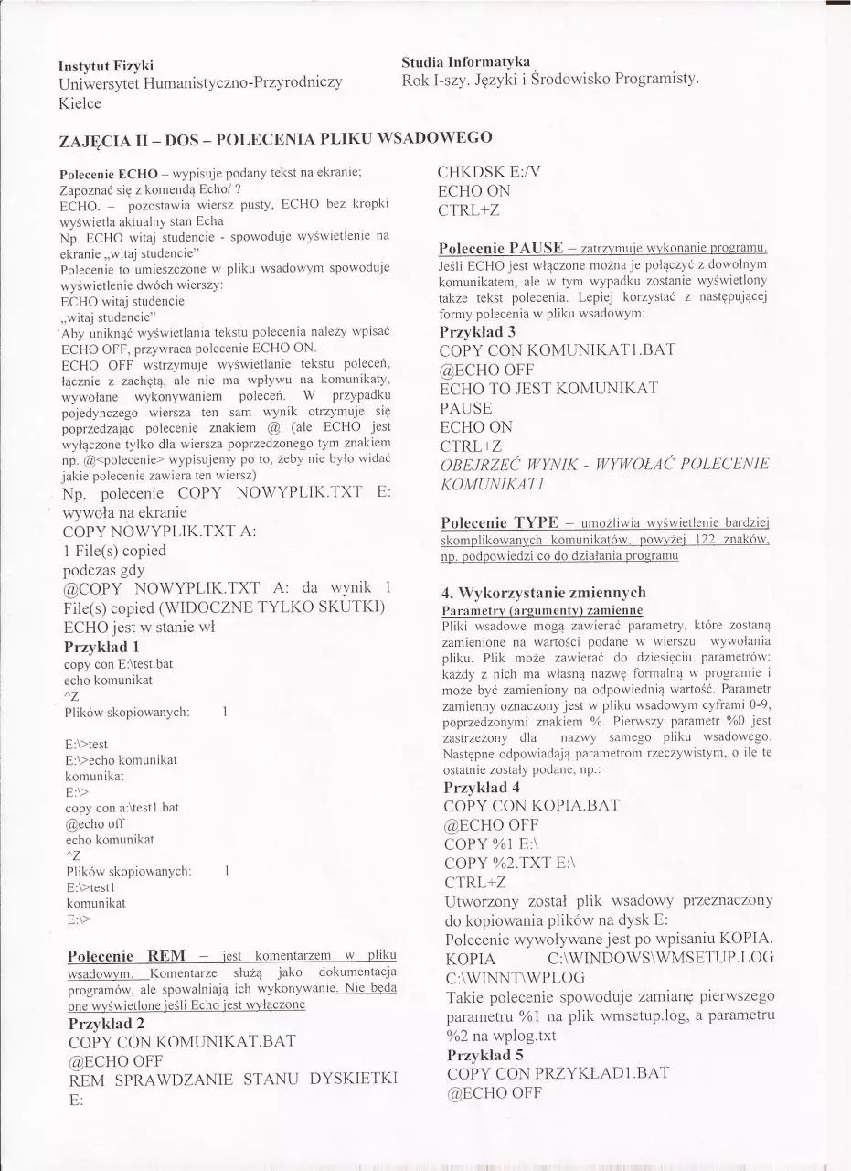 Page 1 of 22, Środowisko programisty Kolos I