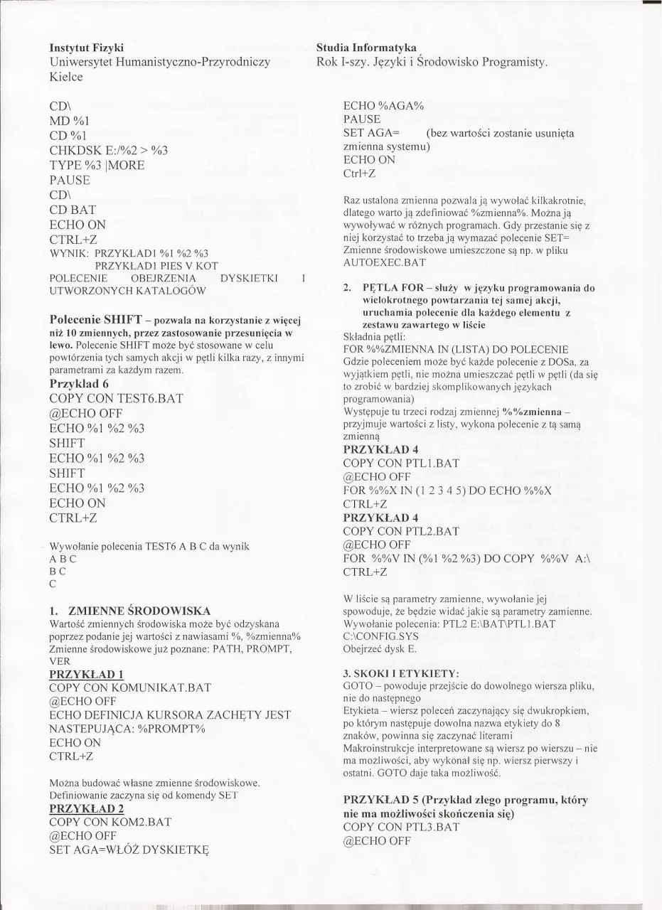 Page 2 of 22, Środowisko programisty Kolos I