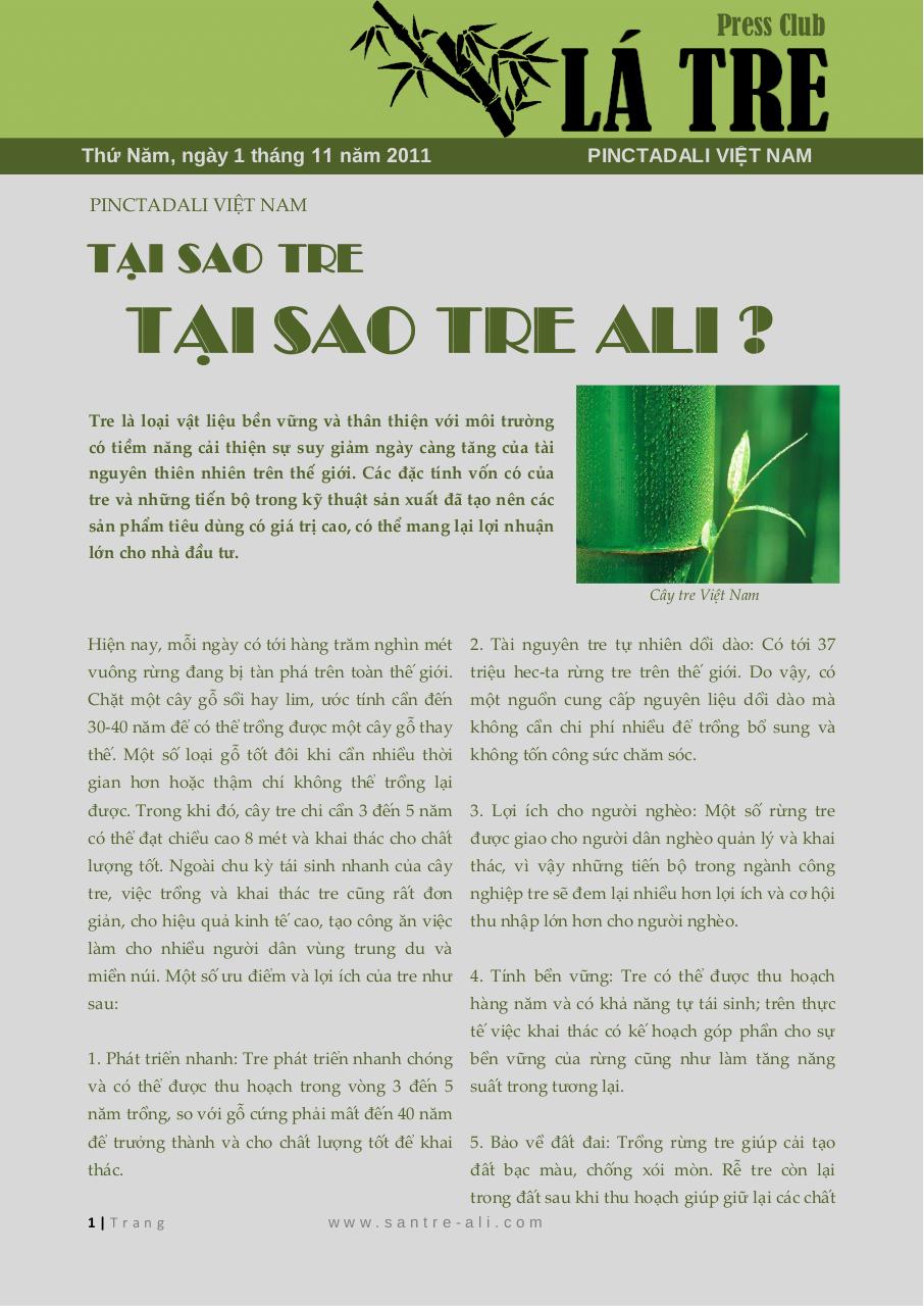 Document preview 20111101. Tai sao tre - Tai sao tre Ali.pdf - page 1/3