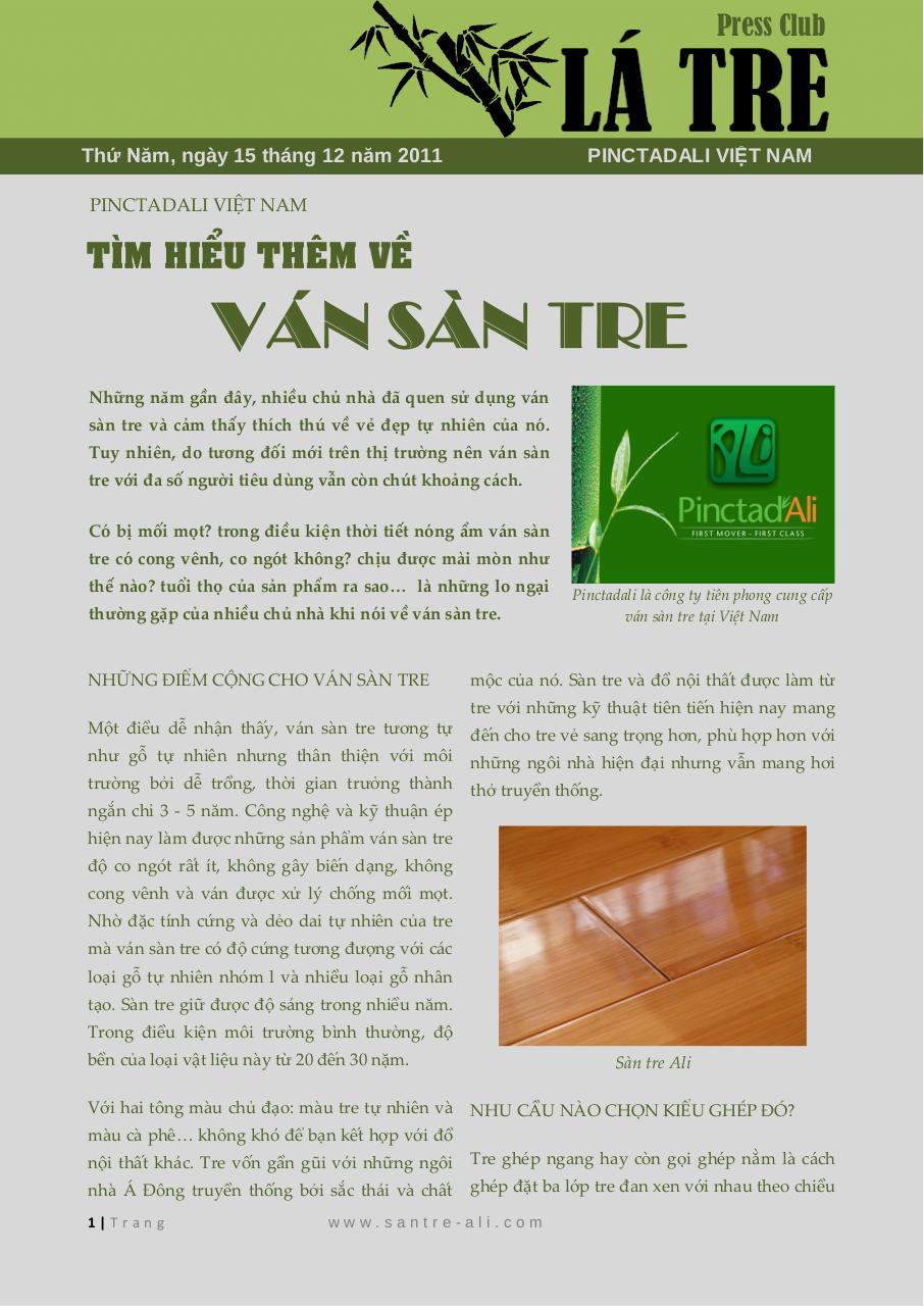 Document preview 20111215. Tim hieu them ve Van san tre.pdf - page 1/3
