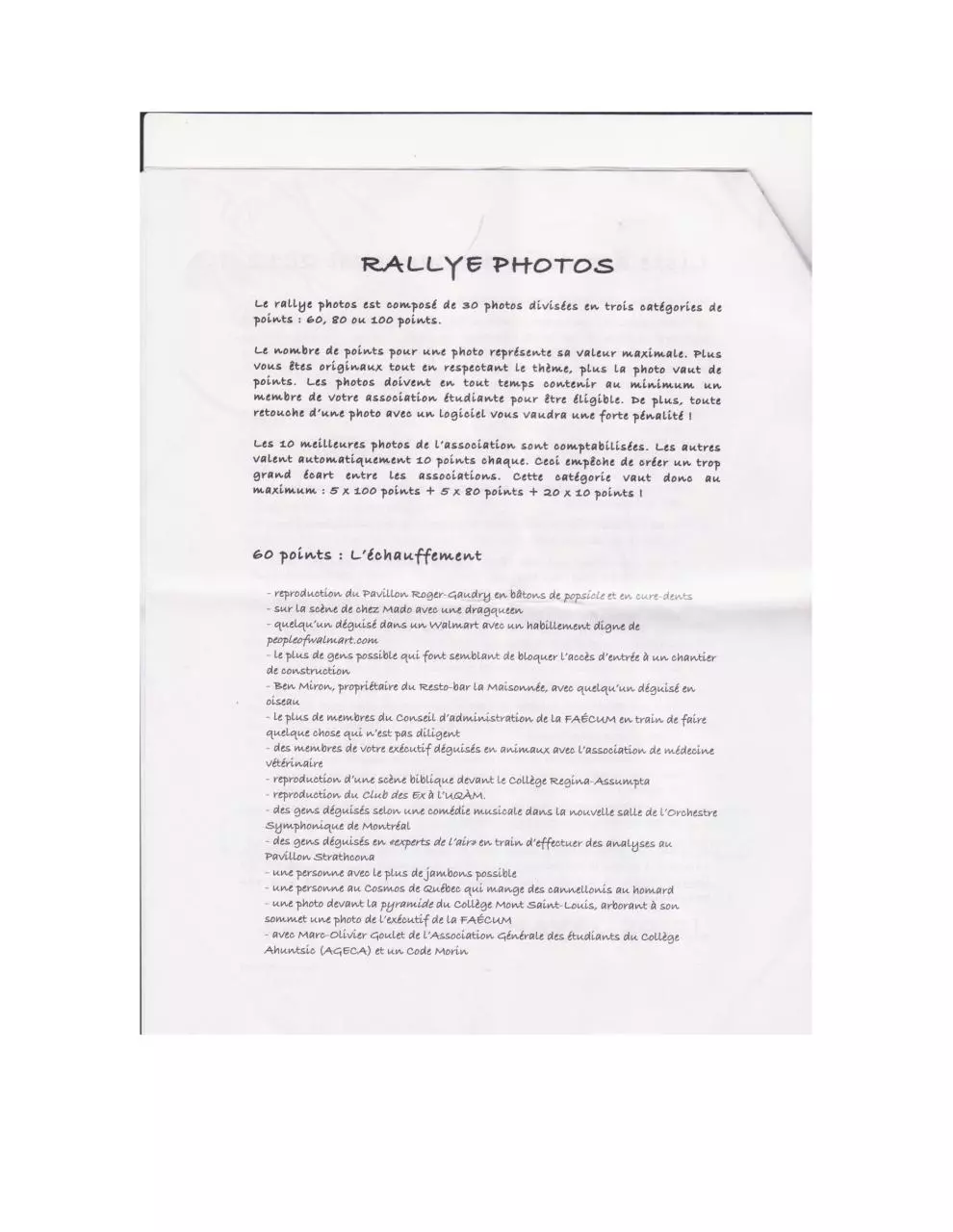 Page 2 of 10, carnaval 2012 liste défis