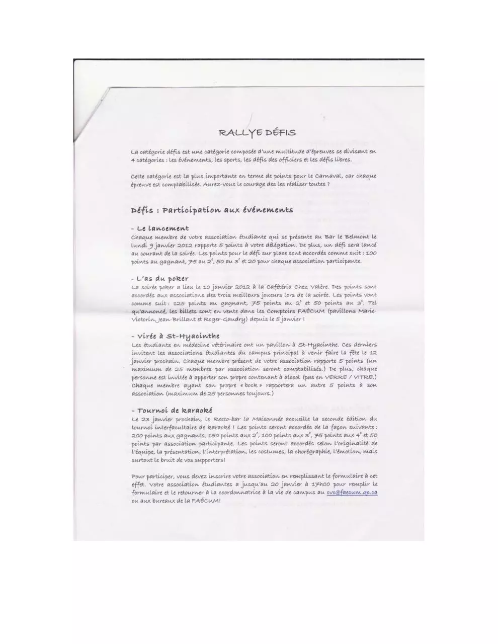 Page 5 of 10, carnaval 2012 liste défis