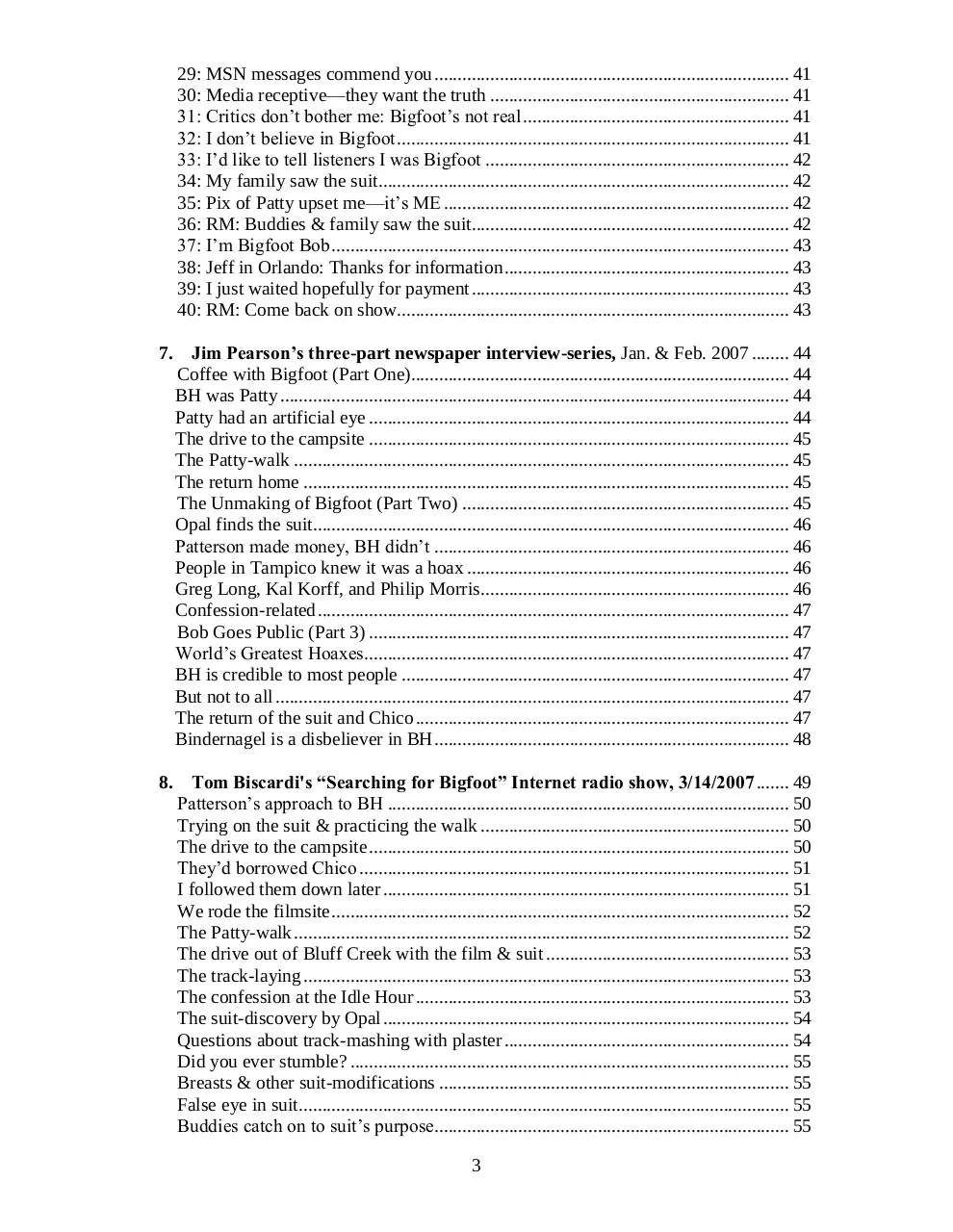 Page 3 of 99, Heironimus only interviews w o comment