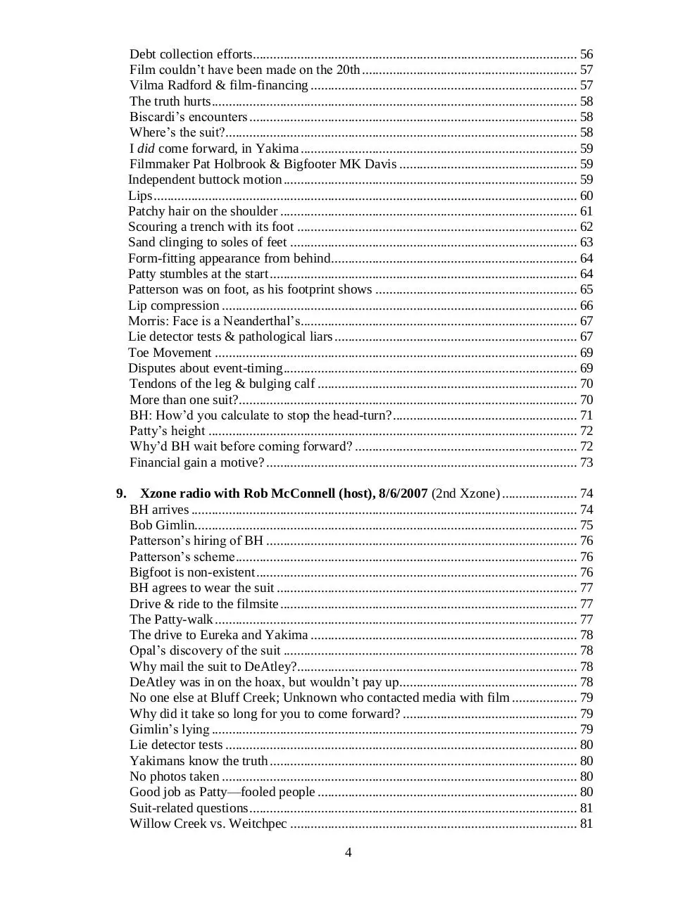 Page 4 of 99, Heironimus only interviews w o comment
