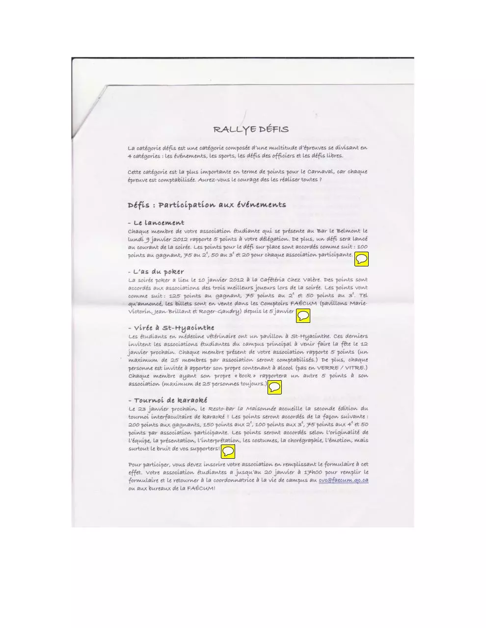 Page 5 of 10, carnaval 2012 liste defis