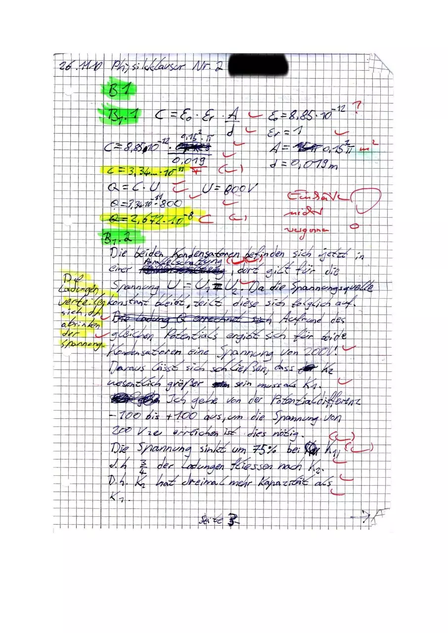 Page 5 of 6, Klausur 2 Physik LK 2010 Antworten