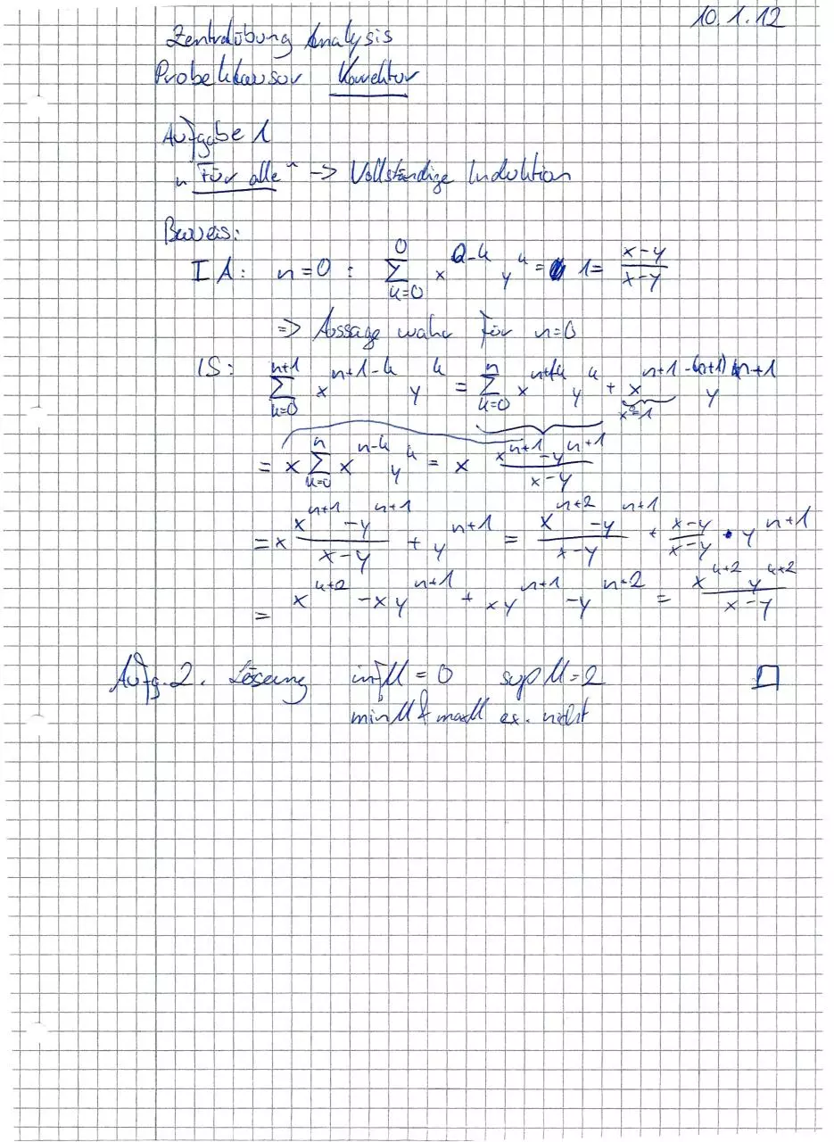 Page 1 of 4, Lösung Probeklausur