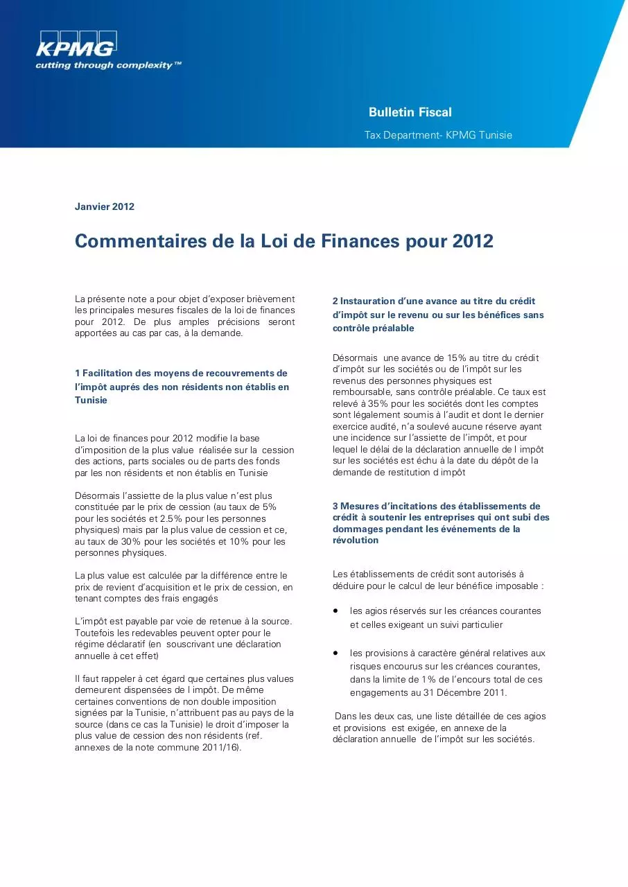 Page 1 of 3, loi de finances 2012