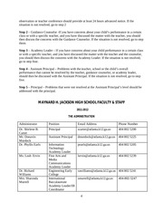 Page 4, MJHS Parent Handbook