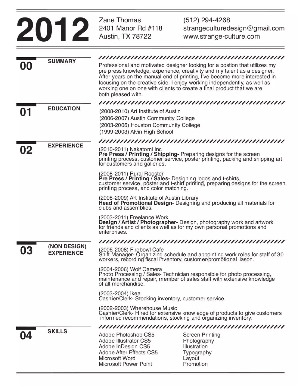 Page 1 of 1, RESUME