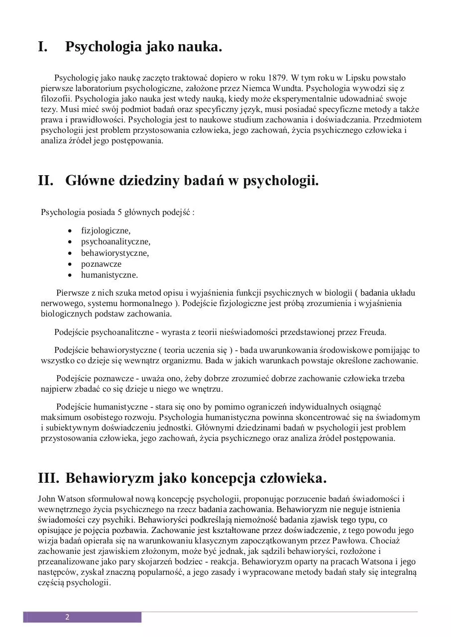 Page 2 of 21, PSYCHOLOGIA opracowanie