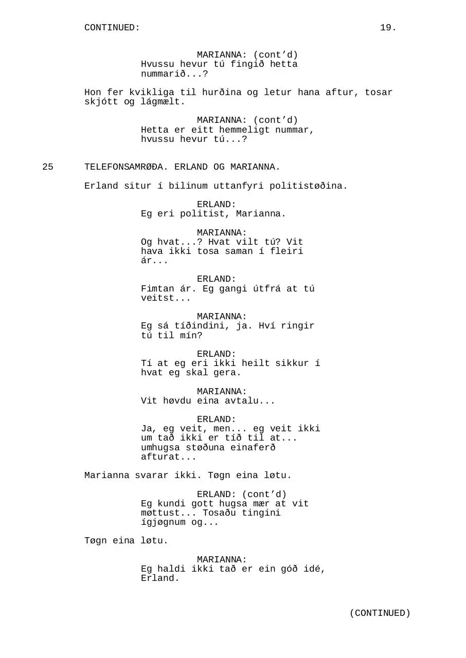 Page 3 of 8, SUMMARHÚSIÃ. Brot úr handritinum.
