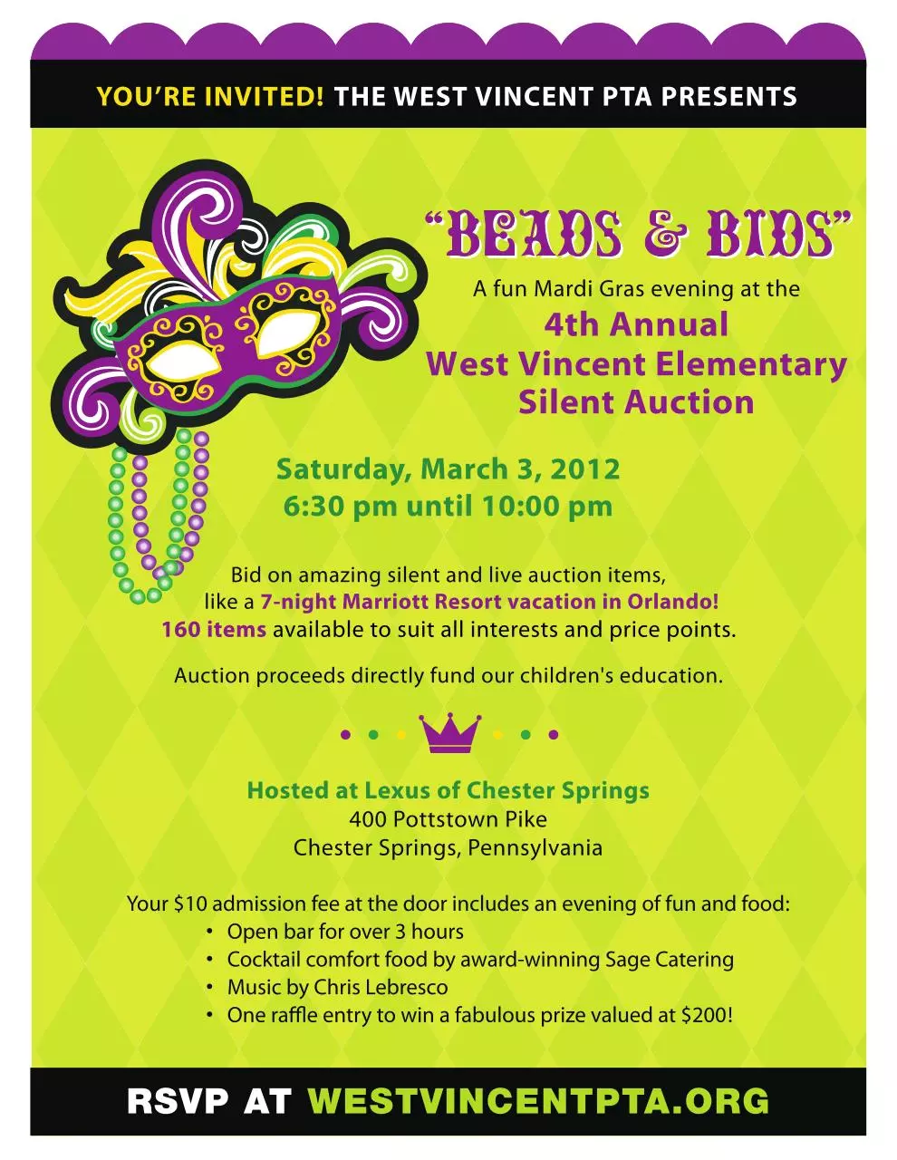 Page 1 of 1, auction flyer
