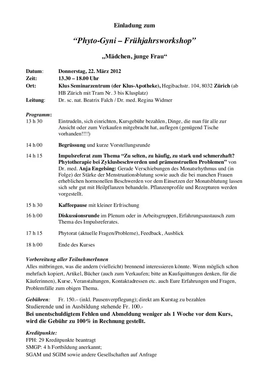 Page 1 of 2, Einladung Kurs I 12