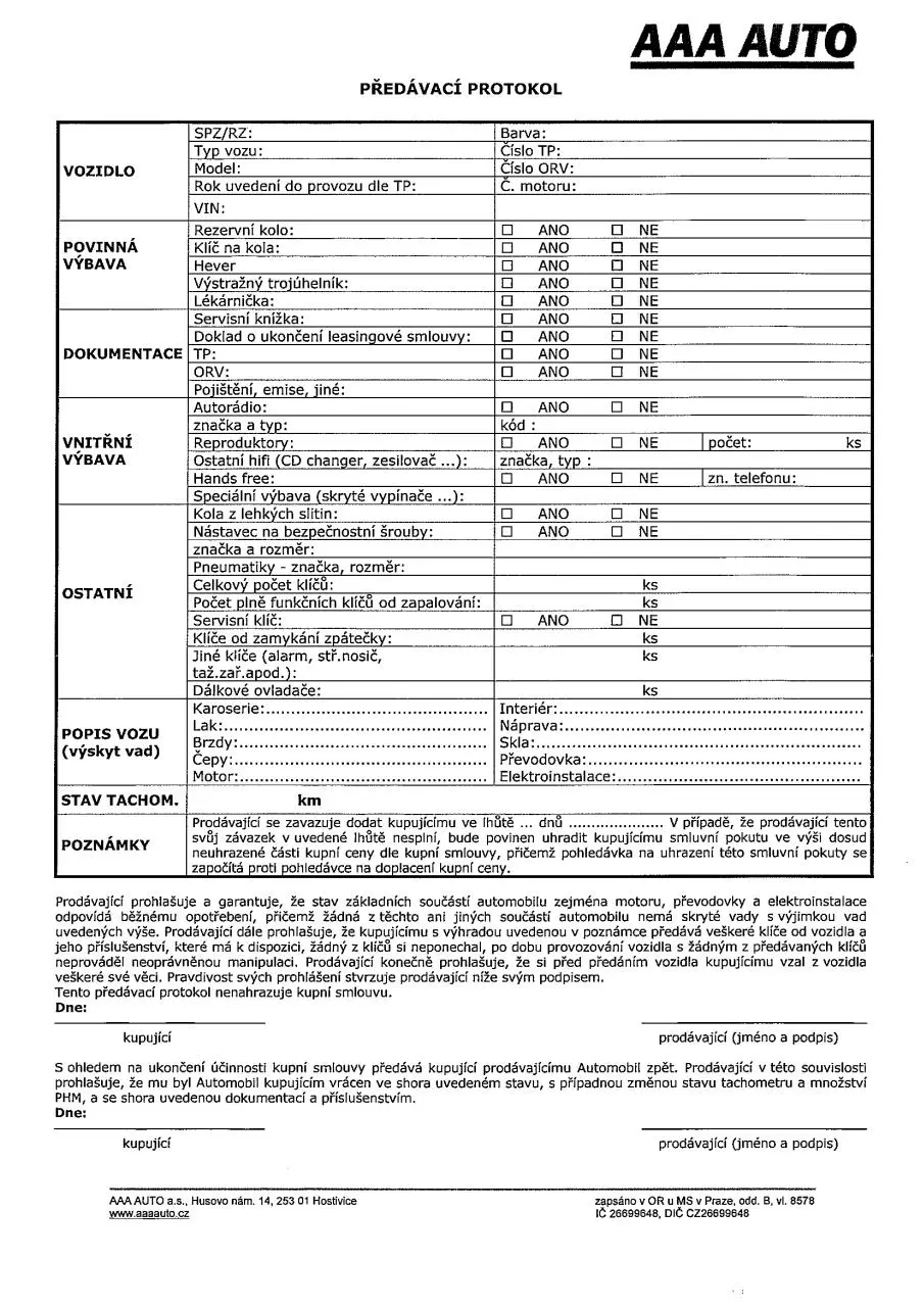 Page 4 of 4, AAA auto Smlouva a Podminky2