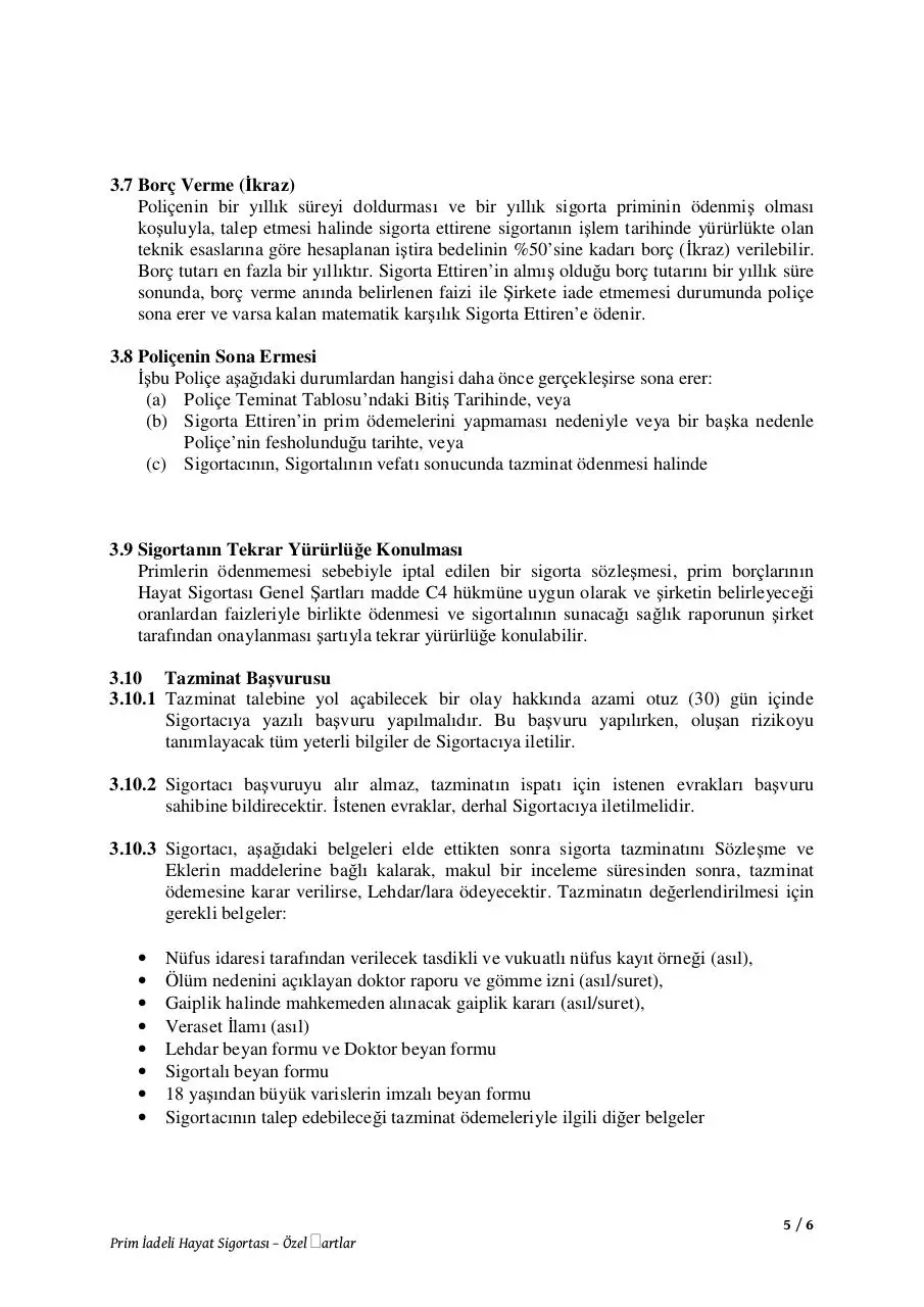 Page 5 of 6, prim iadeli ozel sartlar