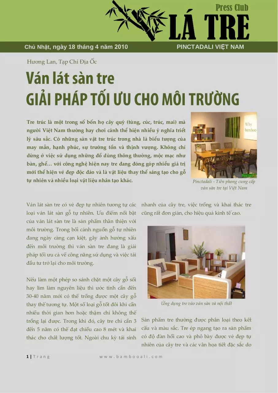 Page 1 of 2, 20100418. Van san tre Giai phap toi uu cho moi truong