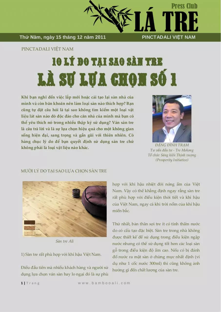 Page 1 of 3, 20111215. 10 ly do tai sao san tre