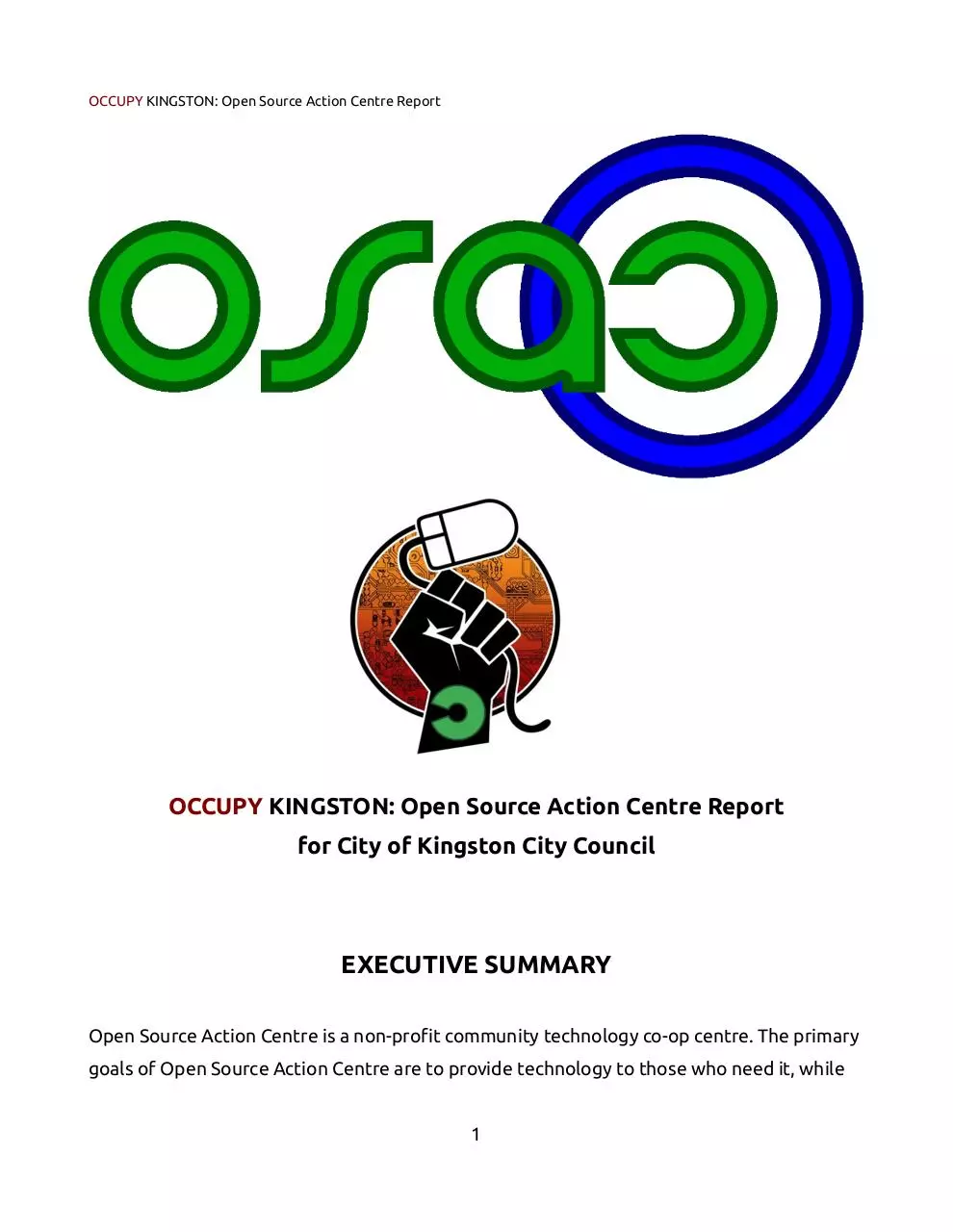 Page 1 of 32, OSAC PROPOSAL