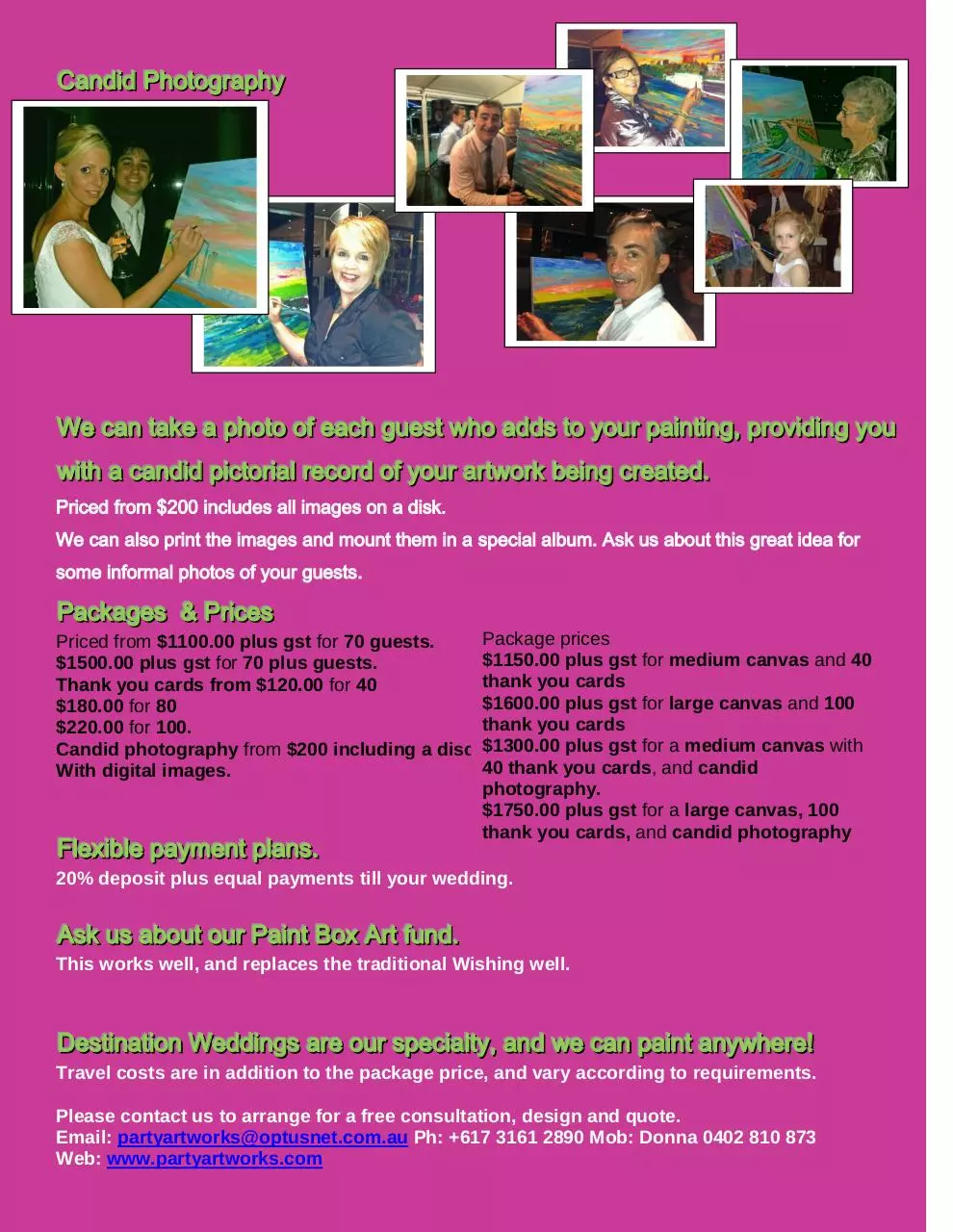 Page 3 of 4, party artworks weddings pdf