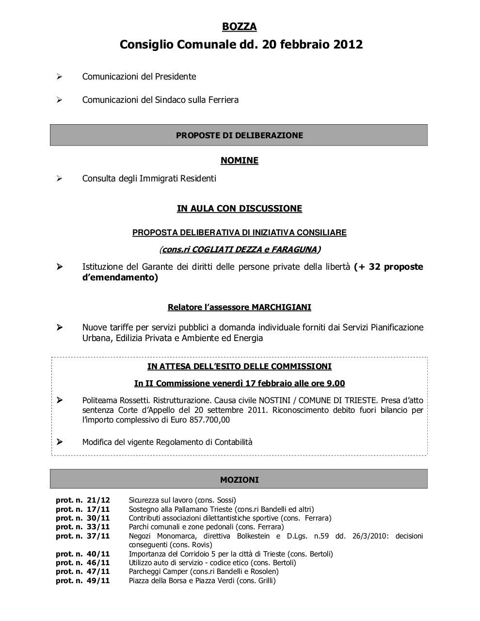 Document preview 120220_ordinedeilavori.pdf - page 1/2