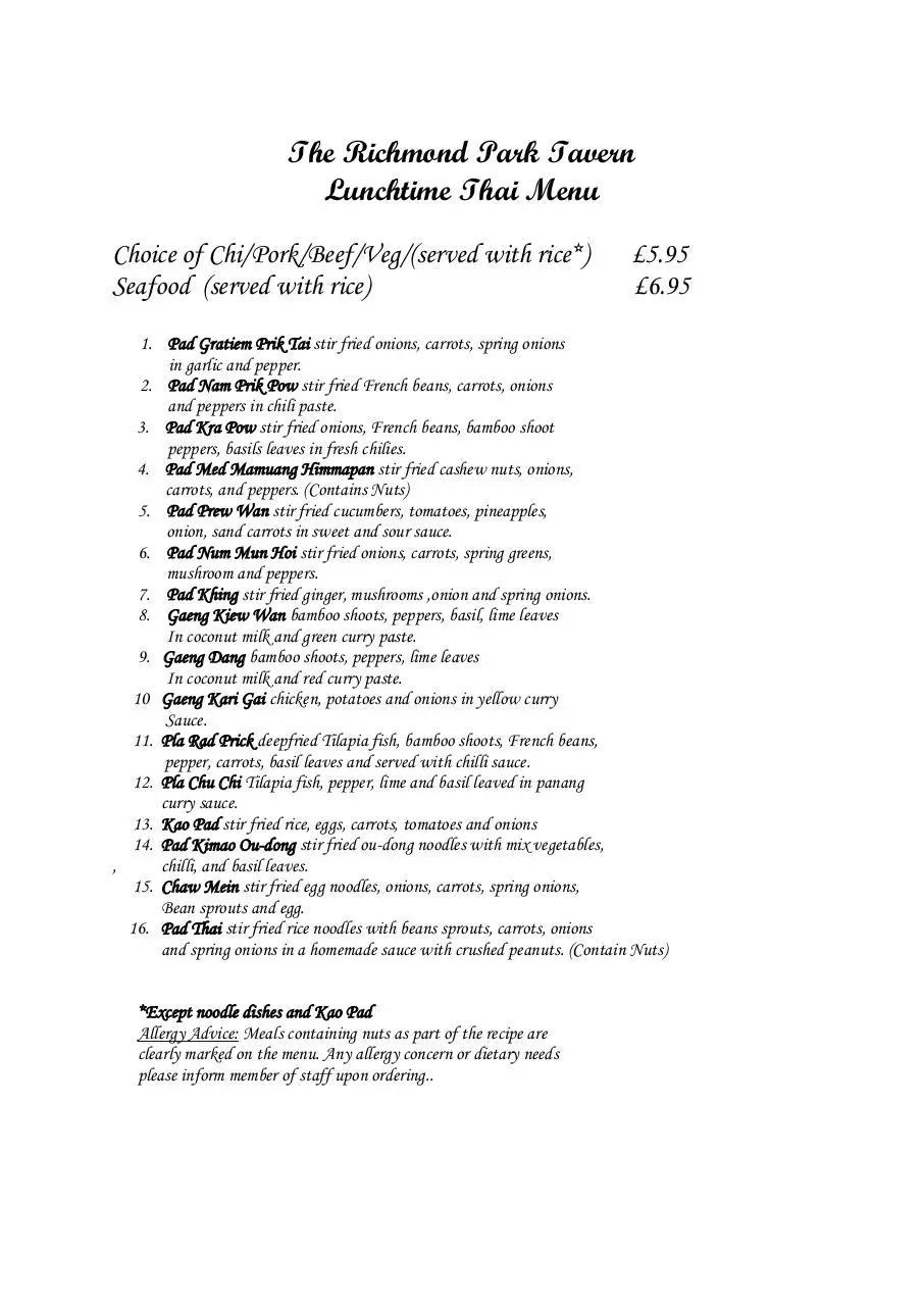 Page 1 of 1, thai lunch menu pdf1