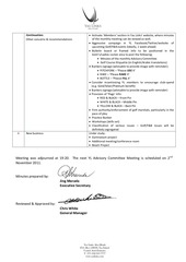 Page 2, YL Minutes Advisory Committee 5th October