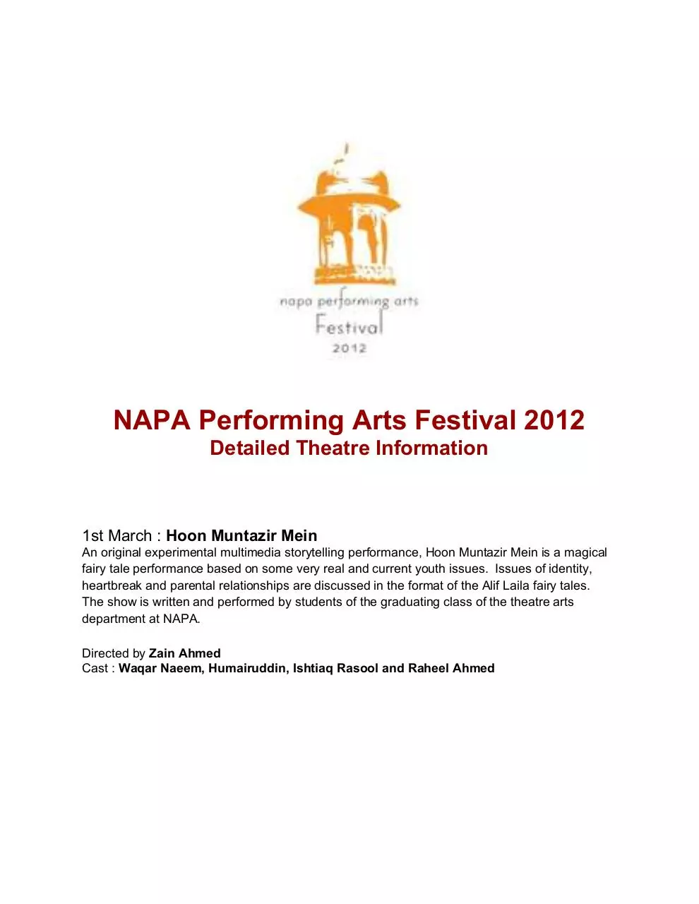 Page 1 of 3, Detailed Theatre Information
