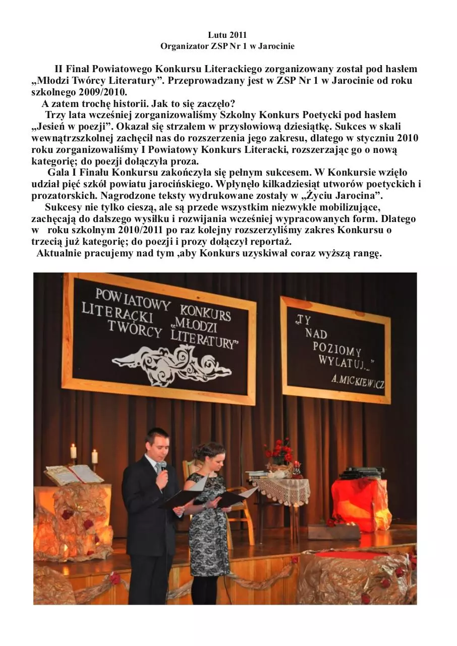 Page 2 of 21, Powiatowy Konkurs Literacki