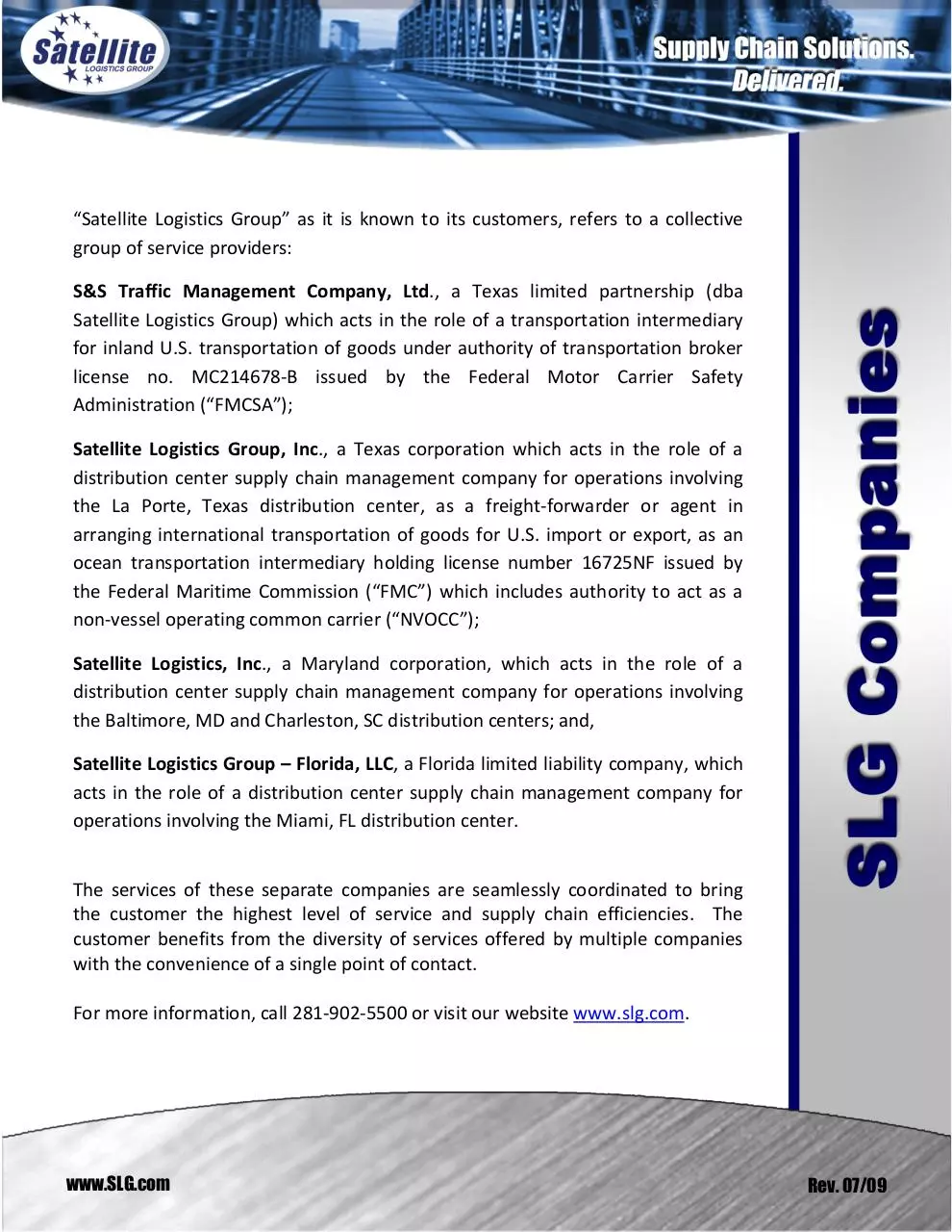 Page 1 of 1, SLGcompanies