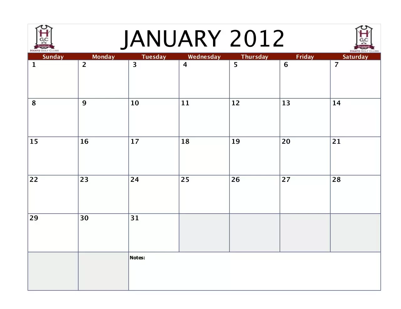 Page 2 of 13, 2012 HGC Event Calendar