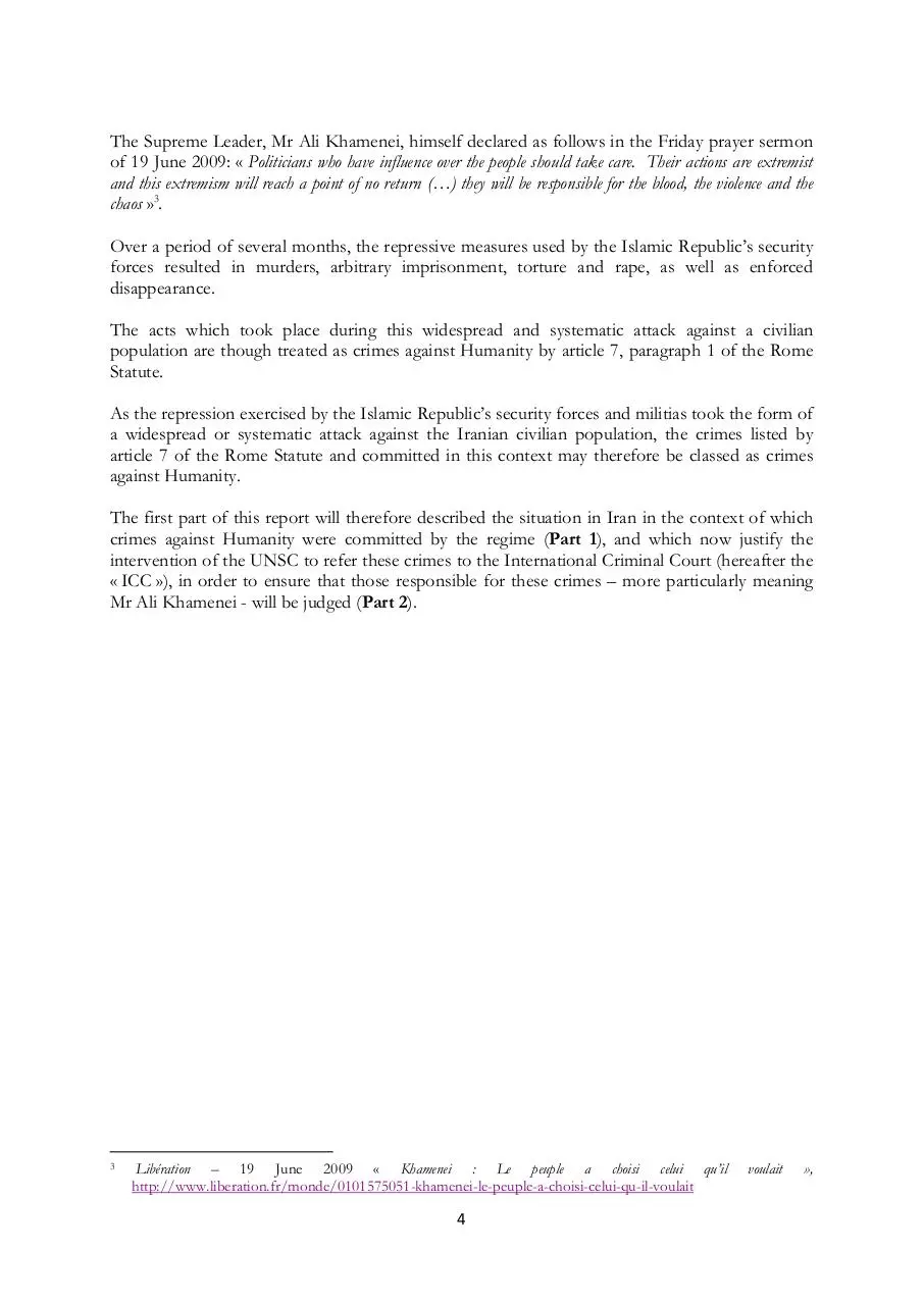 Page 5 of 44, bericht ueber die verbrechen gegen die menschlichkeit im iran
