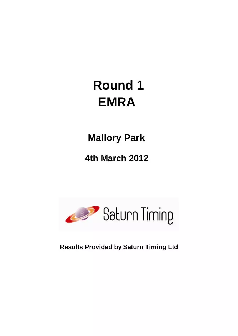 Page 1 of 67, Motorcycle Sport Forum 4th March 2012 Copy