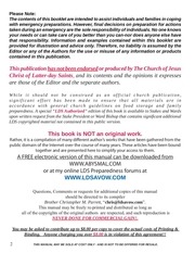 Page 2, LDS Preparedness Manual