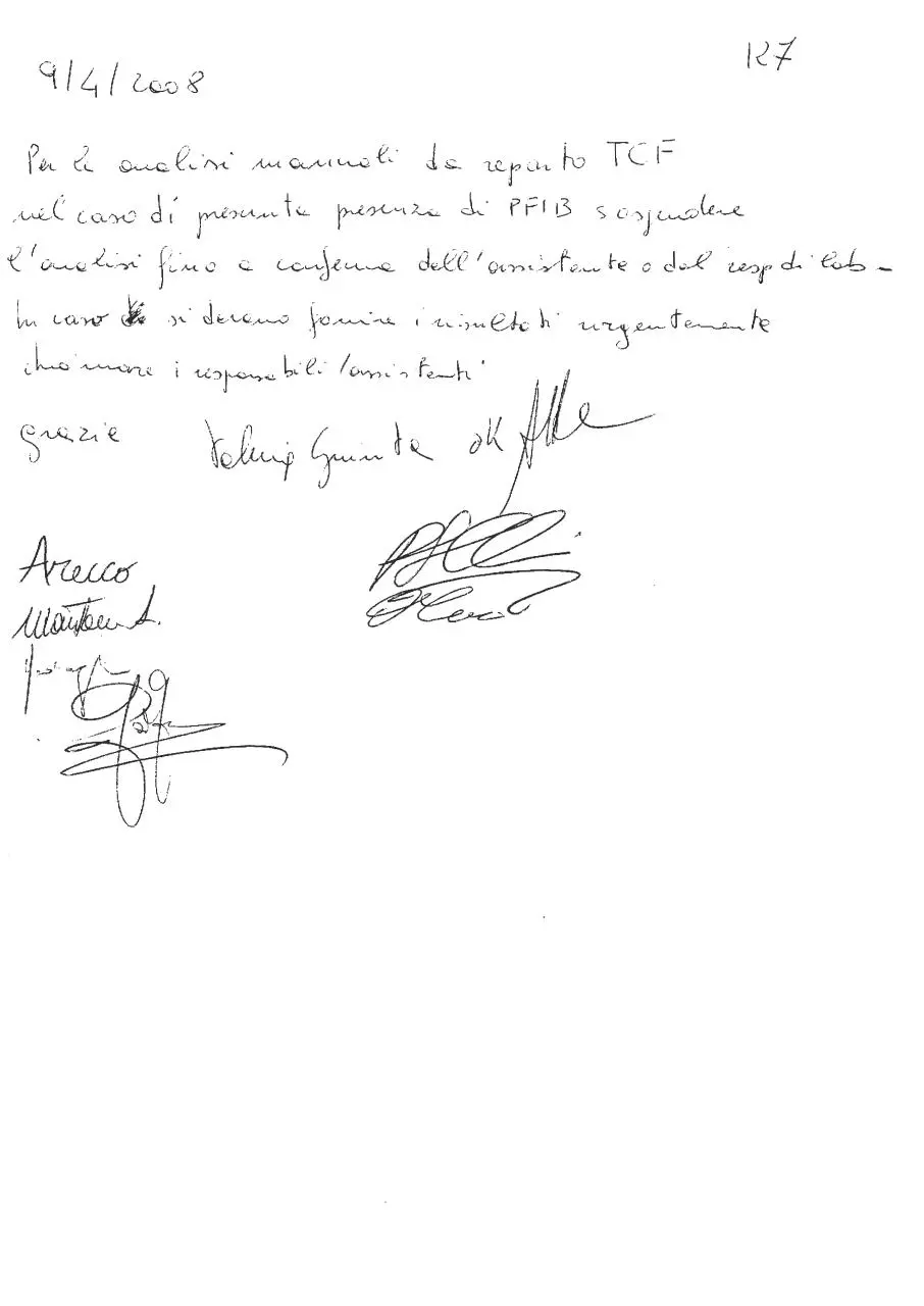 Page 1 of 1, Valeria Giunta responsabile analisi ambientali