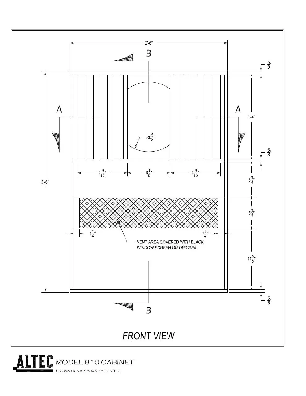 Page 1 of 6, ALTEC 810 DRAWING