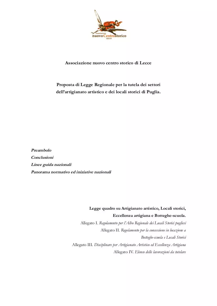 Page 1 of 45, Proposta di Legge Regionale del 2009