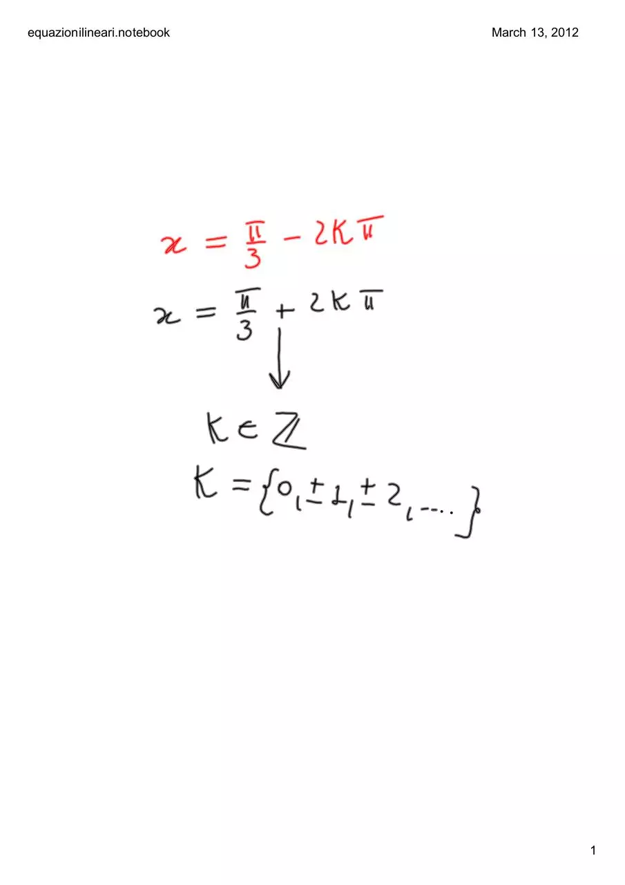 Page 1 of 18, equazioni lineari