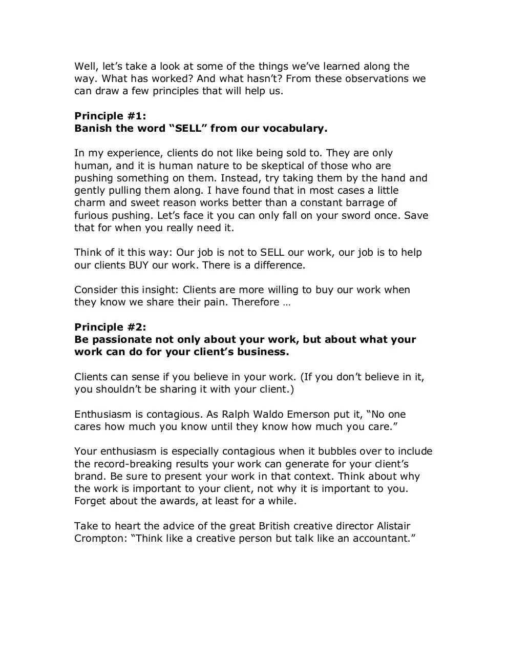 Page 2 of 9, Selling Great Work