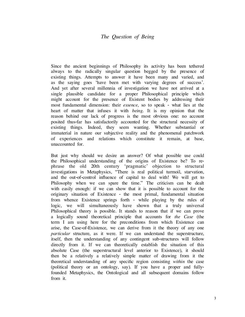 Page 3 of 18, BEING S. Foulkes