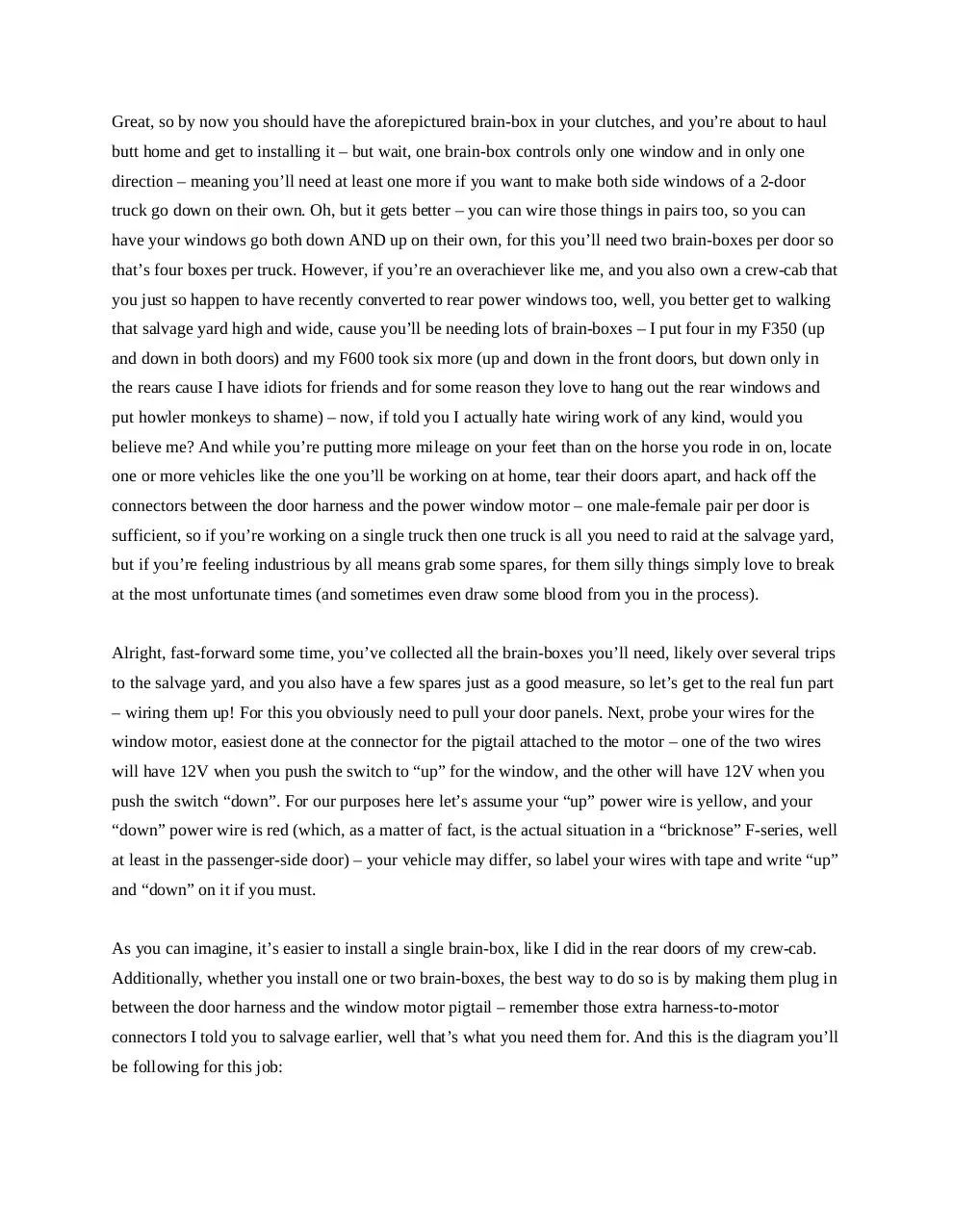 Page 2 of 6, Ford One Touch Auto Windows Conversion