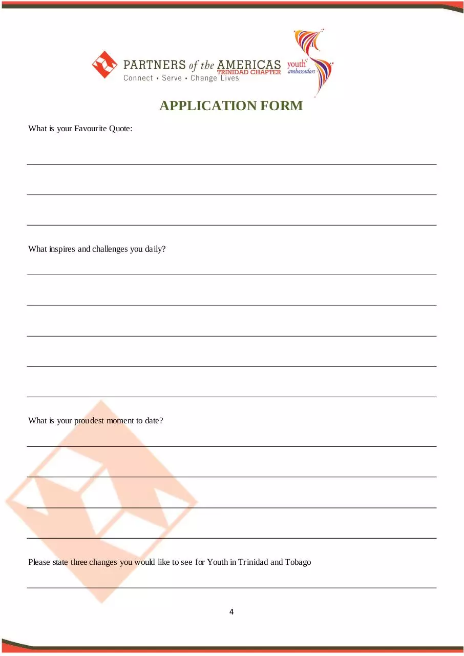 Page 4 of 8, APPLICATION FORM