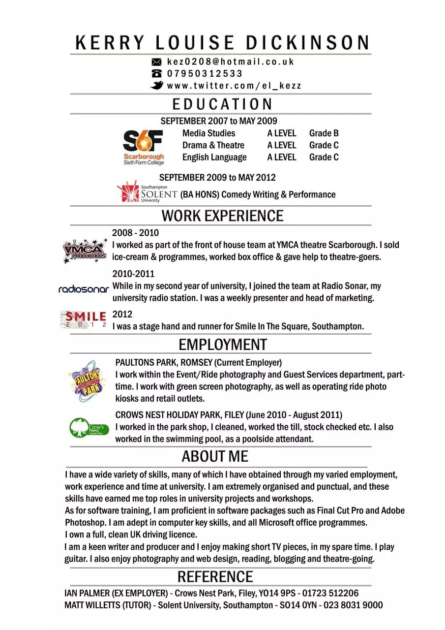 Page 1 of 1, CV PDFN