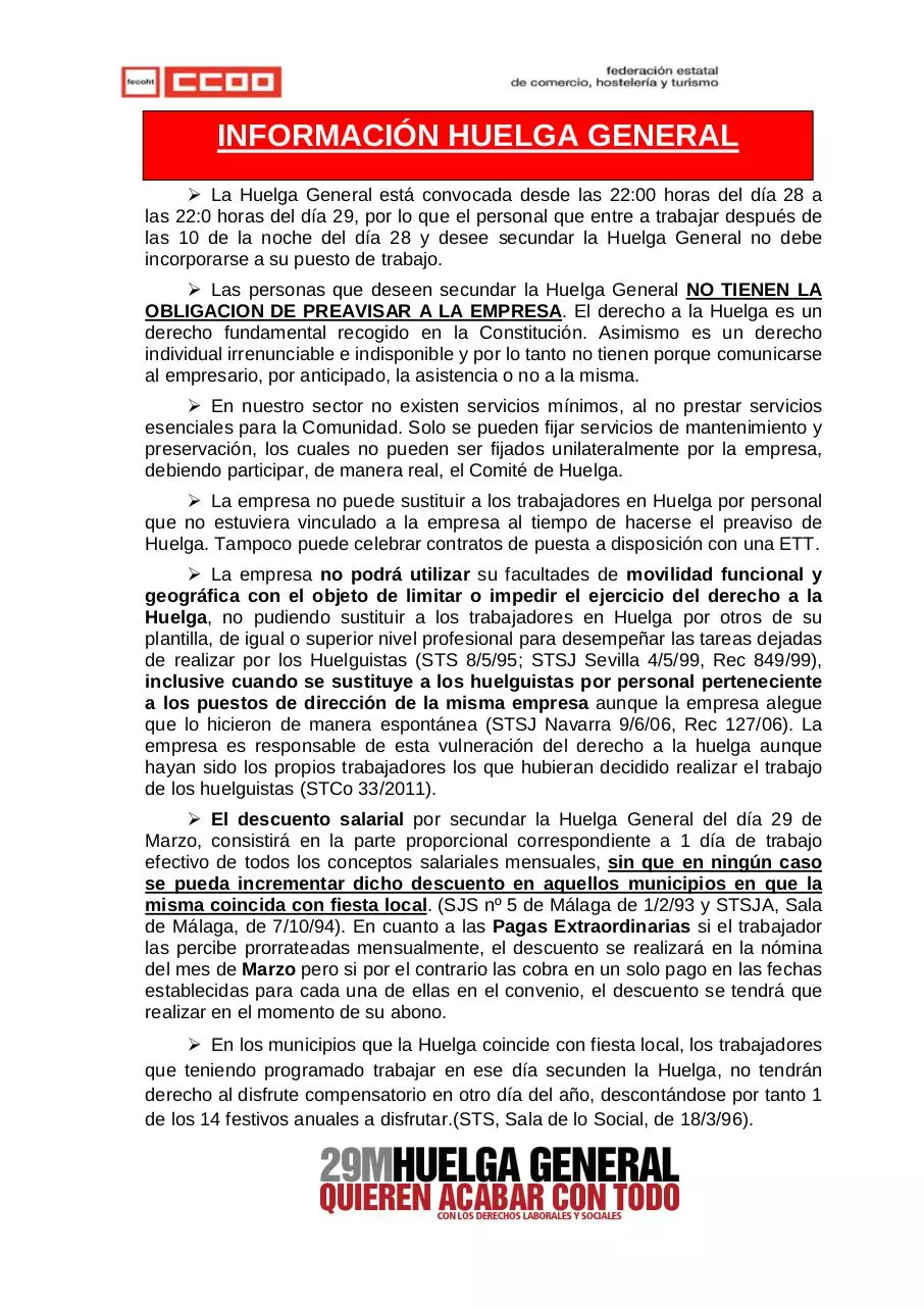 Page 1 of 1, Informacion huelga