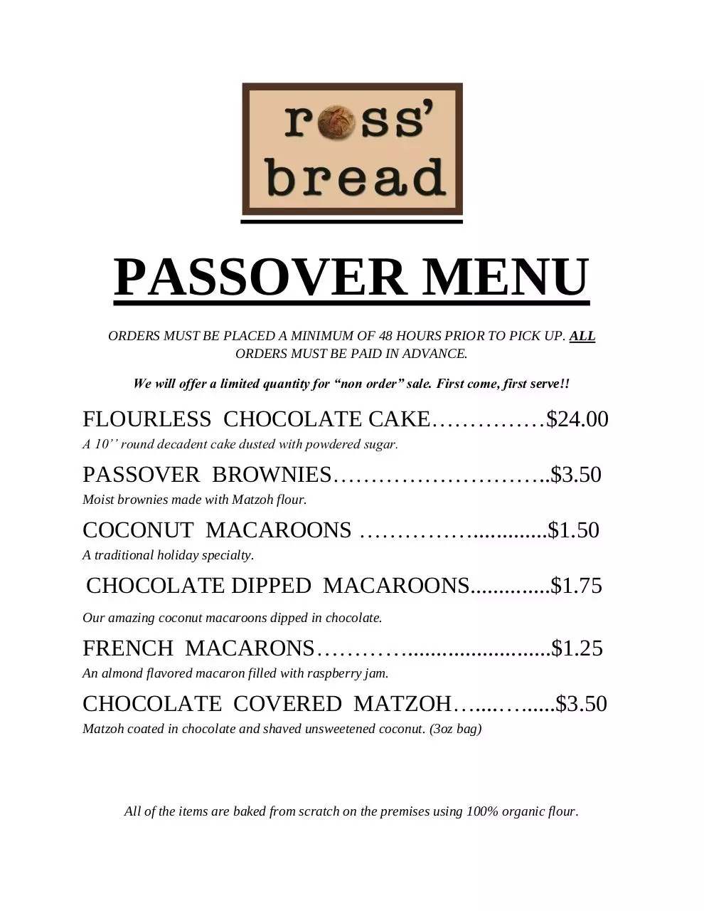 Page 1 of 1, passovermenu