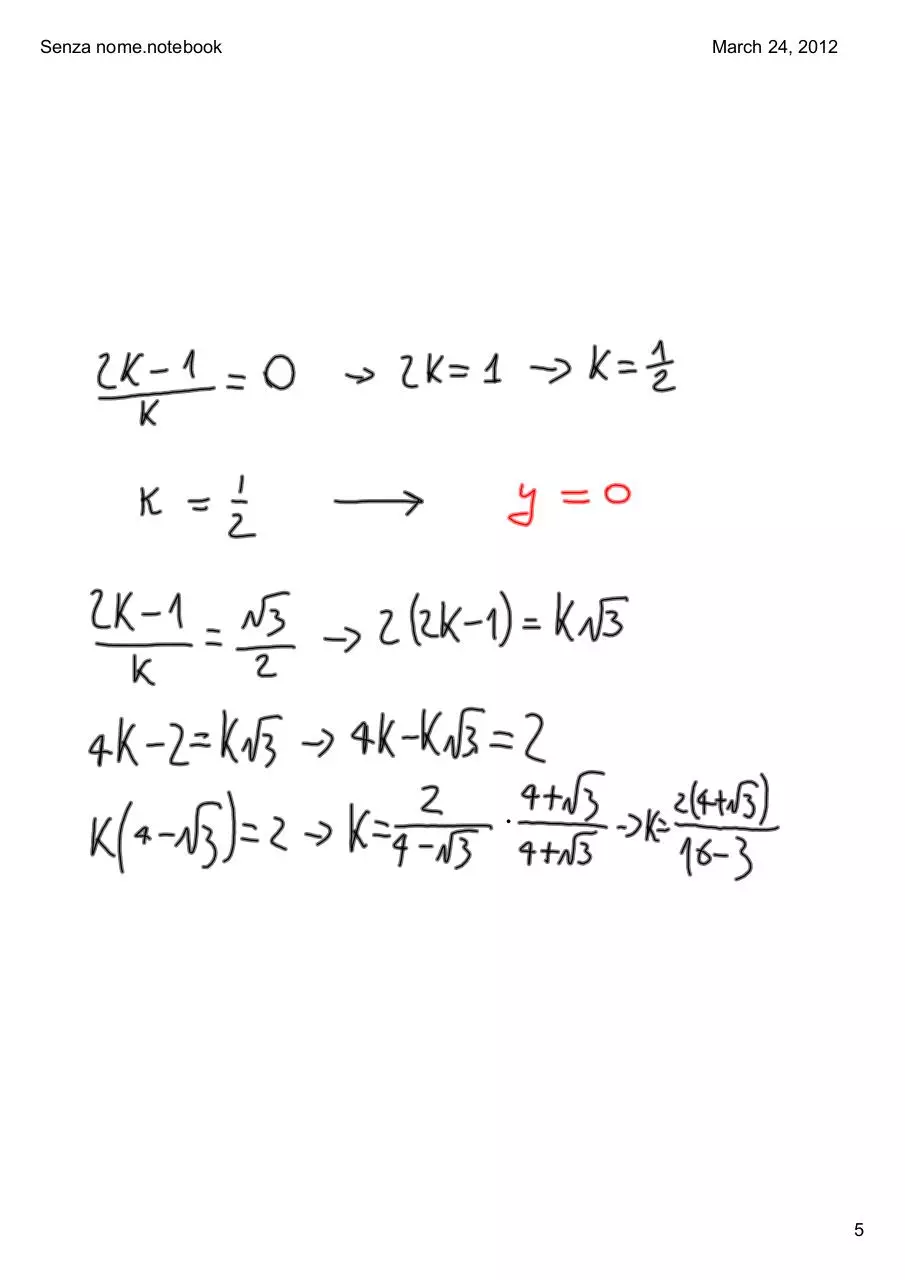 Page 5 of 21, Equazioni parametriche