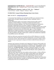 Page 2, Comunicato Aristico Culturale TRE giorni