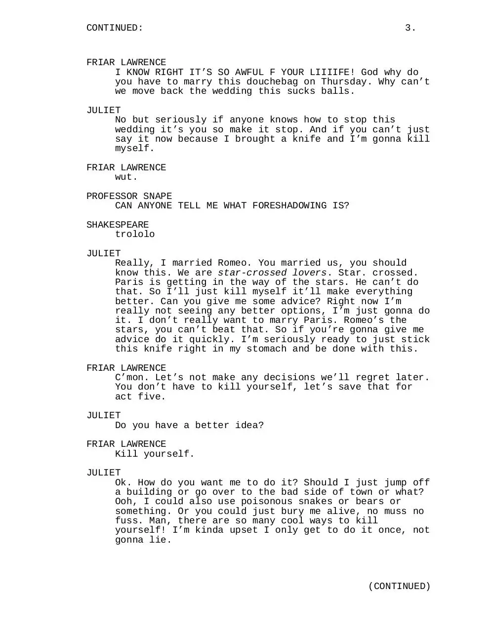 Page 4 of 6, Romeo and JulietEnglish Version